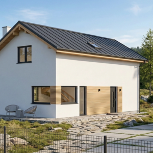 Projekt domu M352_V2– dom do 70 m² na zgłoszenie (szkielet drewniany)